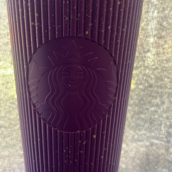 Starbucks 2024 Purple Pleated Speckled GLOW in the DARK Halloween Tumbler - Picture 3 of 7
